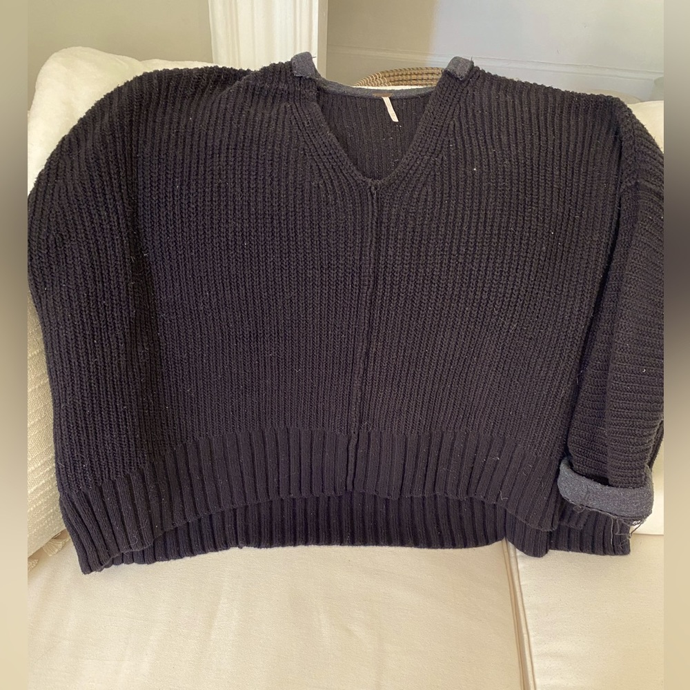 Free People oversized v-neck sweater
